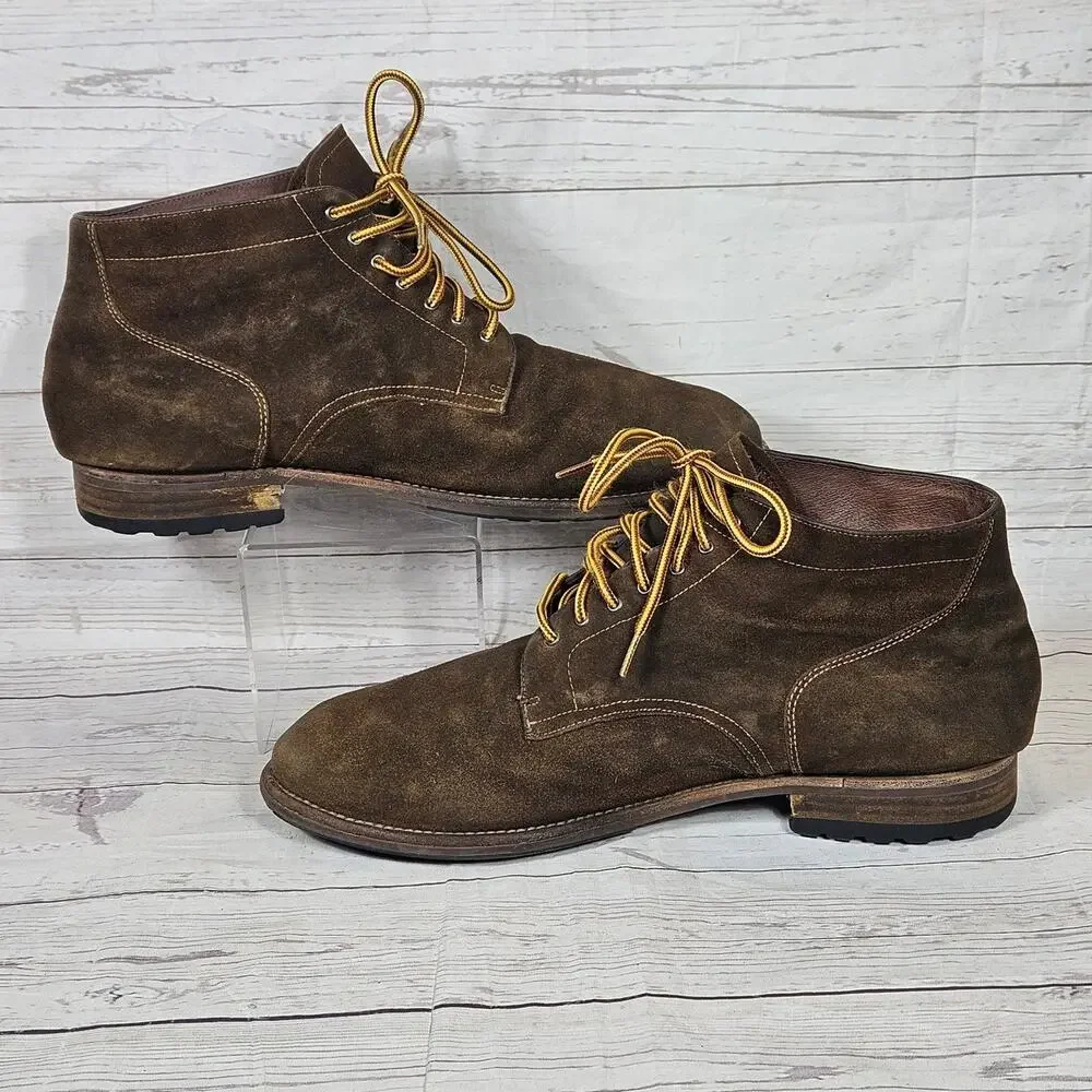 WARFIELD & GRAND Men's Brown Suede Leather Chukka Boots US 12
